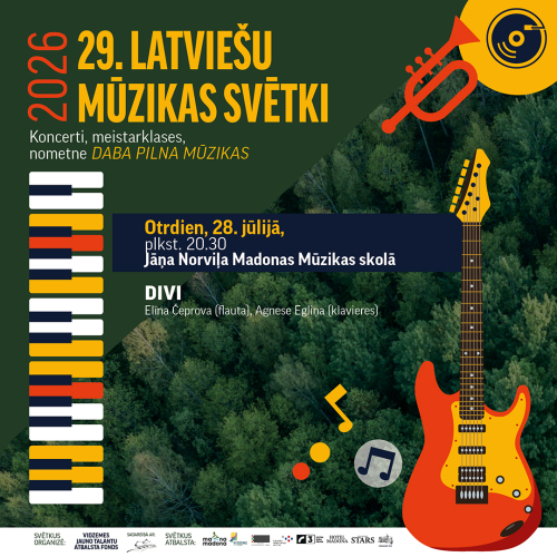 Flautiste Elīna Čeprova un pianiste Agnese Egliņa koncertā "DIVI"