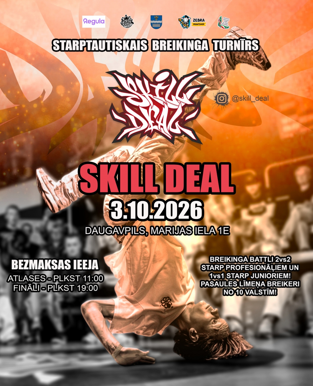 Break-dance turnīrs "Skill Deal 2026"