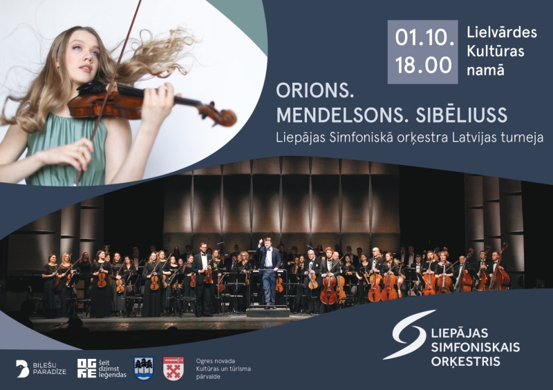 "Orions. Mendelsons. Sibēliuss" – Liepājas Simfoniskā orķestra koncerts