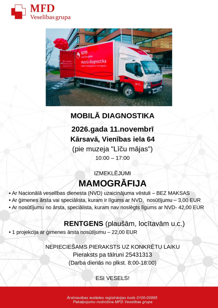 Mobilā mamogrāfa izbraukums Kārsavā