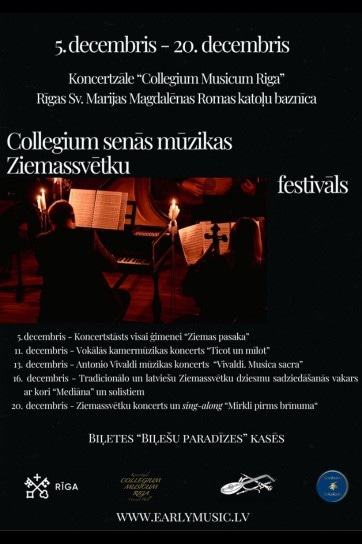 COLLEGIUM SENĀS MŪZIKAS ZIEMASSVĒTKU FESTIVĀLS | KOPBIĻETE