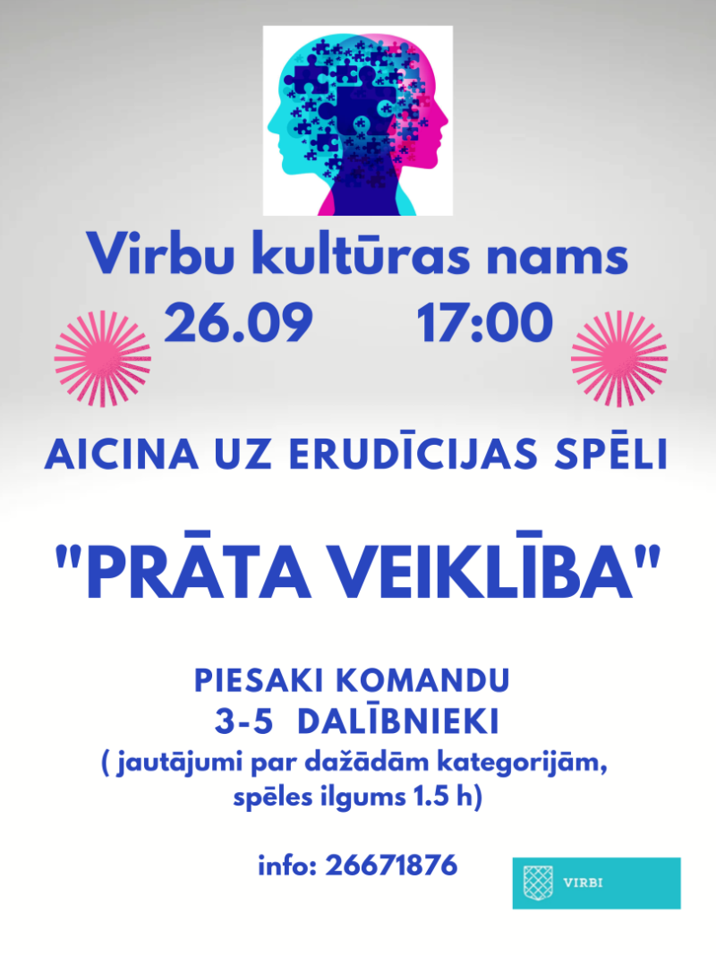 Erudīcijas spēle „Prāta veiklība”