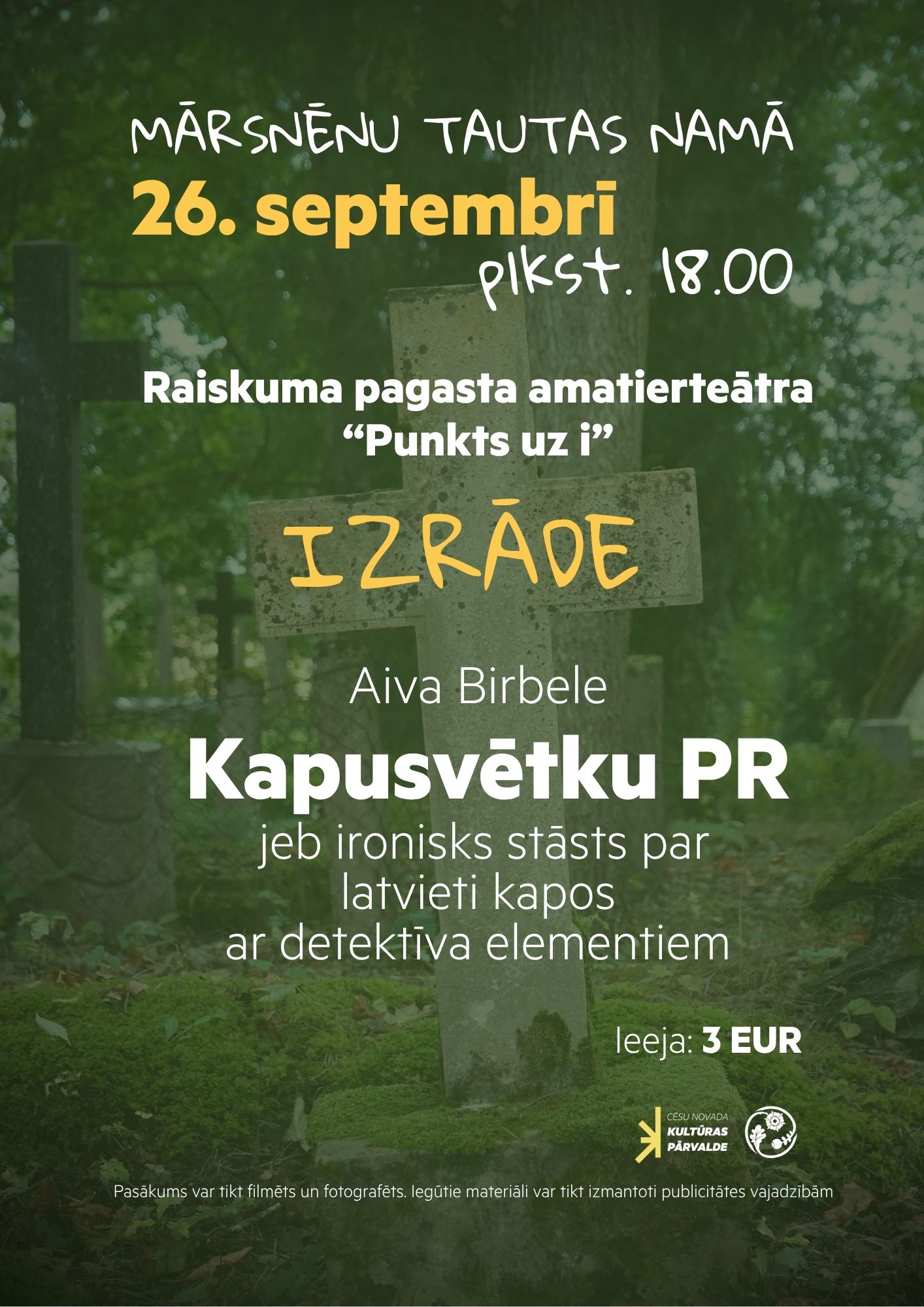 Raiskuma pagasta amatierteātra “Punkts uz i” izrāde “Kapusvētku PR”