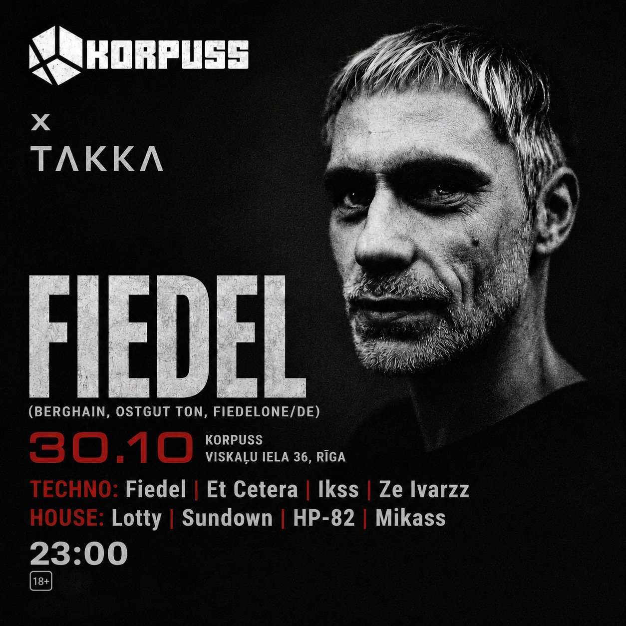 Korpuss x Takka with Fiedel (Berghain, Ostgut Ton, Fiedelone/DE)
