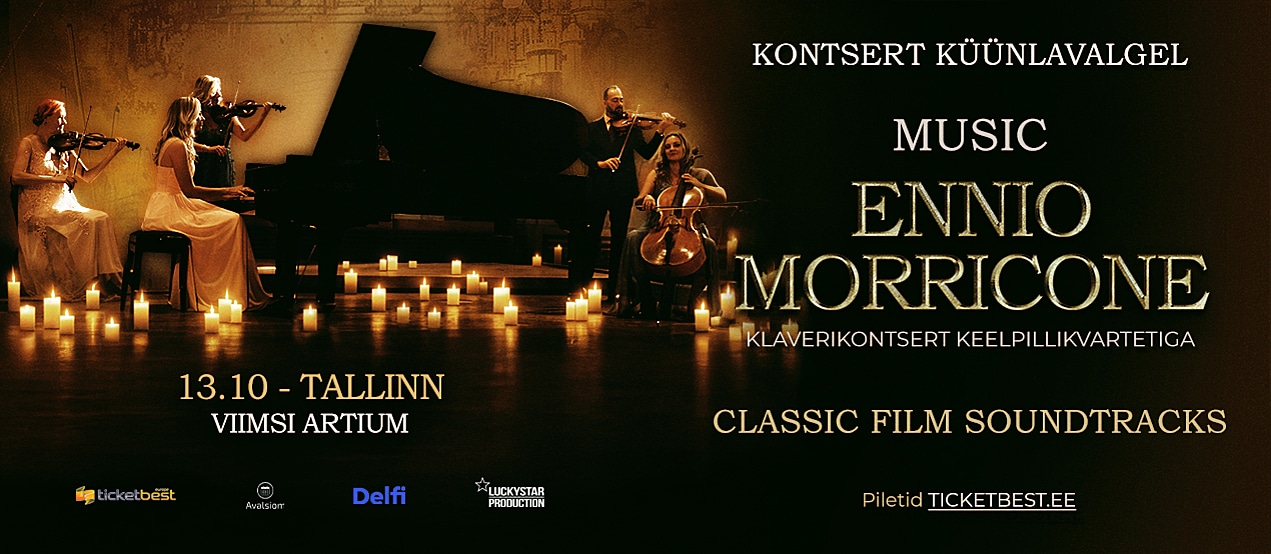 Kontsert küünlavalgel: Ennio Morricone muusika klaverile ja keelpillikvartetile | Tallinn
