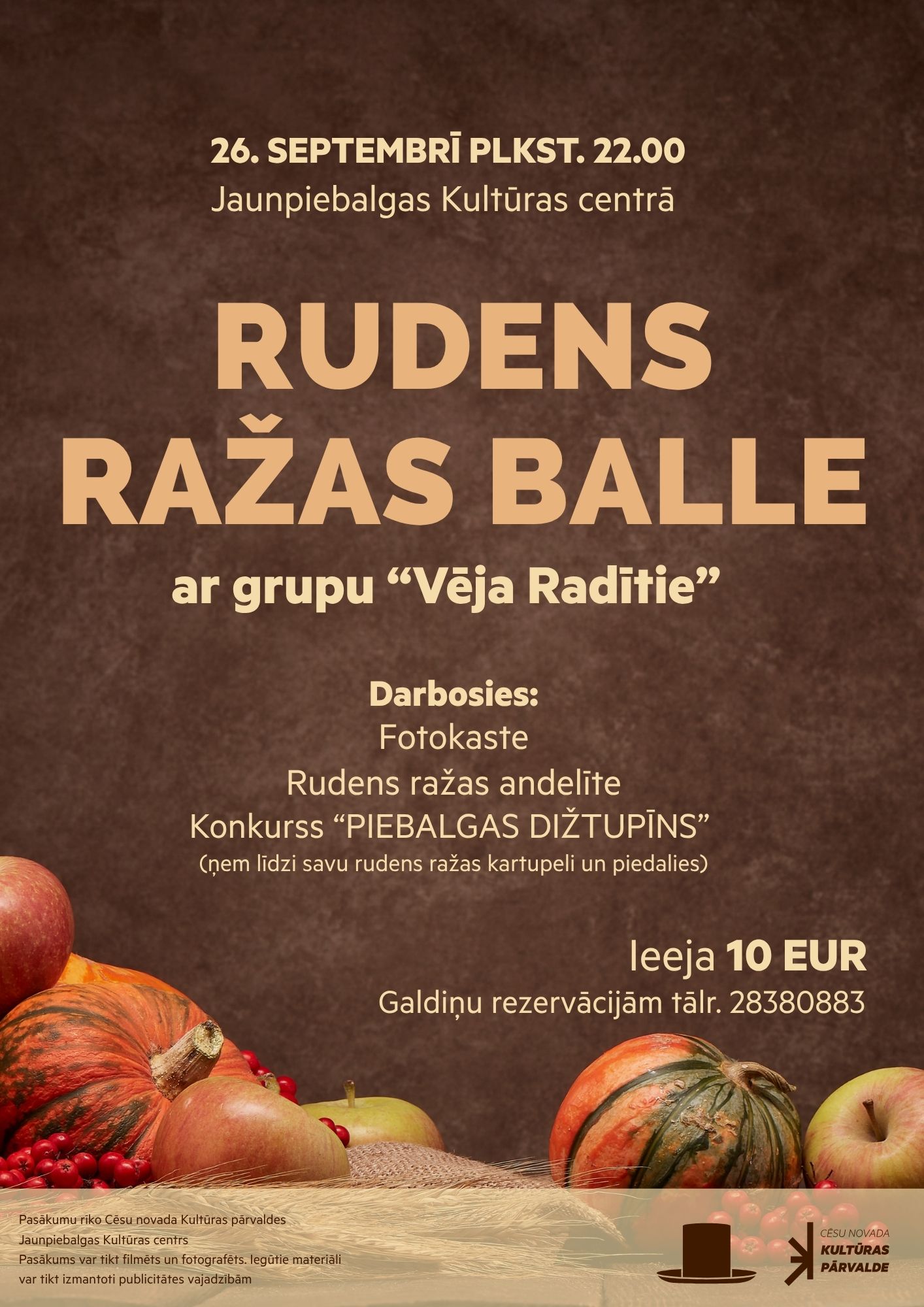 Rudens ražas balle ar grupu “Vēja radītie”
