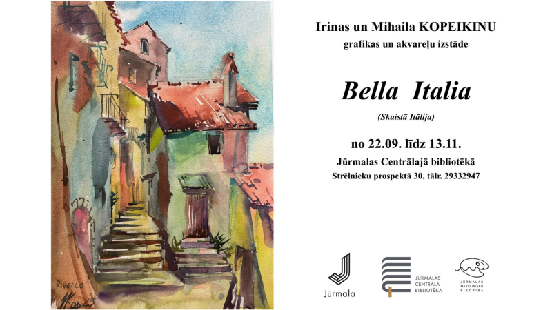 Irinas un Mihaila Kopeikinu grafikas un akvareļu izstāde “Bella Italia”