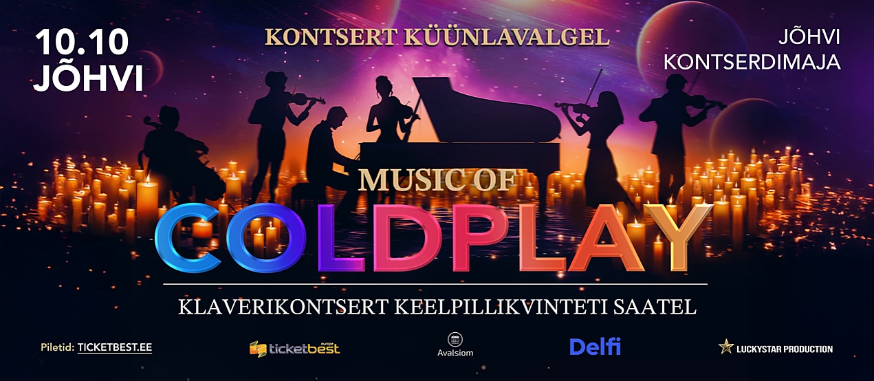 Coldplay muusika – klaveriõhtu keelpillikvintetiga | Jõhvi