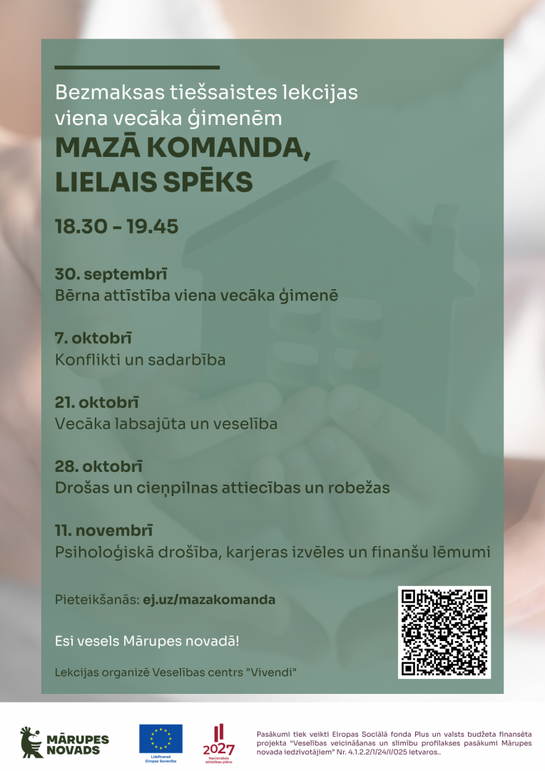 Bezmaksas tiešsaistes lekcija viena vecāka ģimenēm "Bērna attīstība viena vecāka ģimenē"