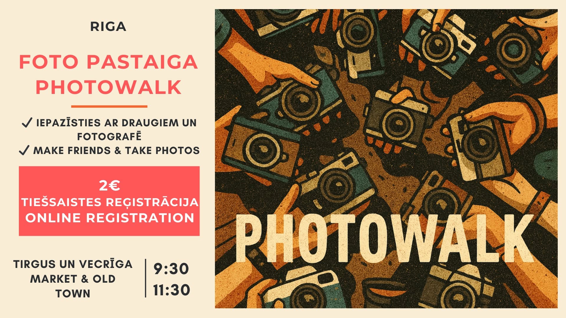 📸 Tikšanās ar draugiem & foto pastaiga / Make friends & Photowalk Meetup