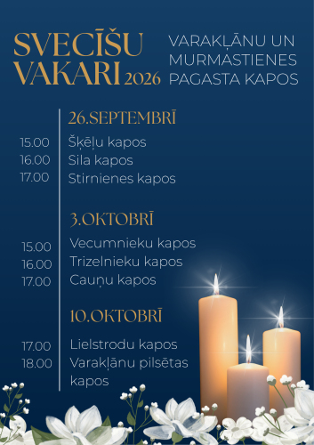 Svecīšu vakari Varakļānu un Murmastienes pagastu kapos