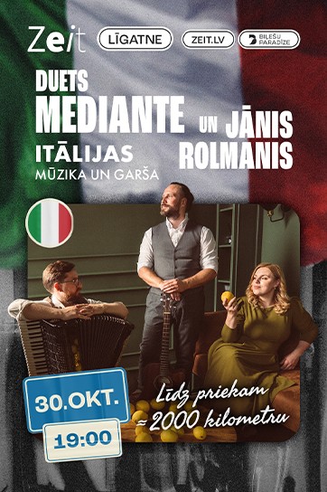 ITĀLIJAS MŪZIKA un GARŠA | Duets Mediante un Jānis Rolmanis | „Līdz priekam ≈ 2000 kilometru”