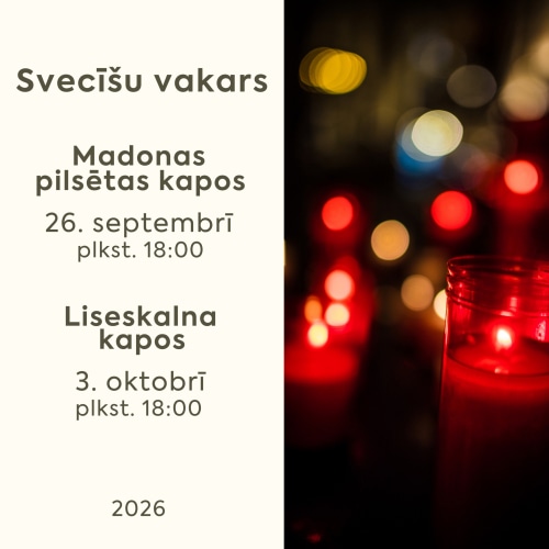 Svecīšu vakars Madonā 2026. gadā