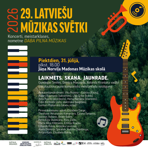 Starptautisko jauno komponistu meistarklašu noslēguma koncerts “Laikmets. Skaņa. Jaunrade.”