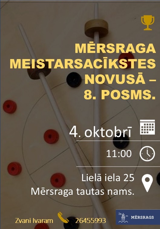Mērsraga meistarsacīkstes novusā 8. posms