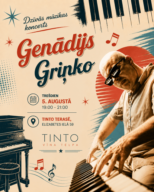 Tinto trešdienas koncerts 5. augustā!