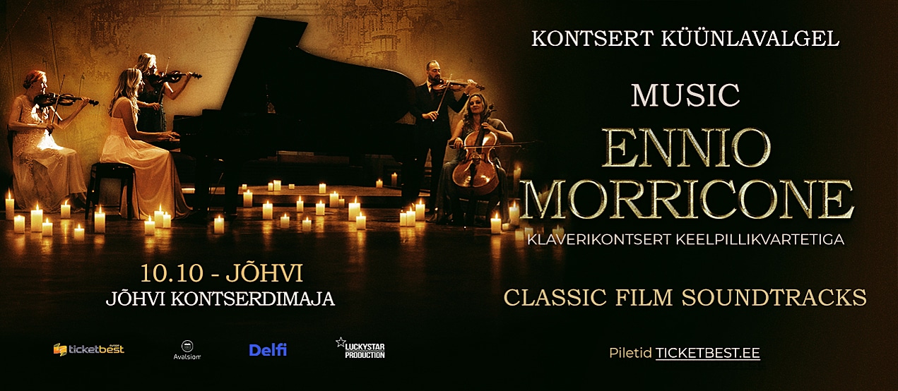 Kontsert küünlavalgel: Ennio Morricone muusika klaverile ja keelpillikvartetile | Jõhvi
