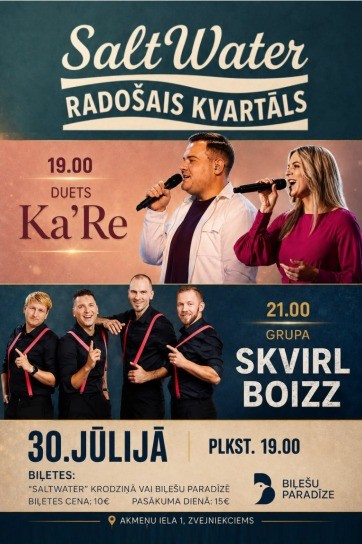 Duets Ka'Re un grupa SKVIRL BOIZZ SaltWater Radošajā kvartālā