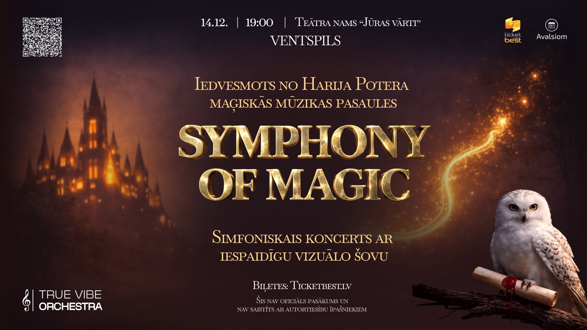 SYMPHONY OF MAGIC. Mūzika, iedvesmota no Harija Potera pasaules | Ventspils