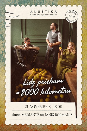 Duets MEDIANTE un Jānis Rolmanis 🍋 Līdz priekam ≈ 2000 kilometru 🍋 kultūrtelpā AKUSTIKA, Valmierā