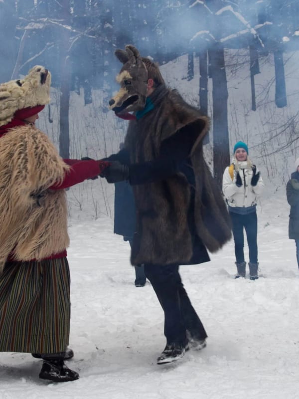 Ziemas saulgrieži. Bluķa vakars Brīvdabas muzejā