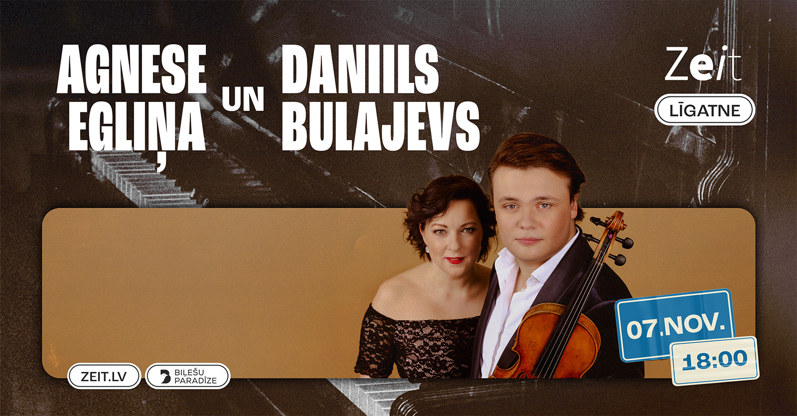 Vijolnieka Daniila Bulajeva un pianistes Agneses Egliņas koncerts