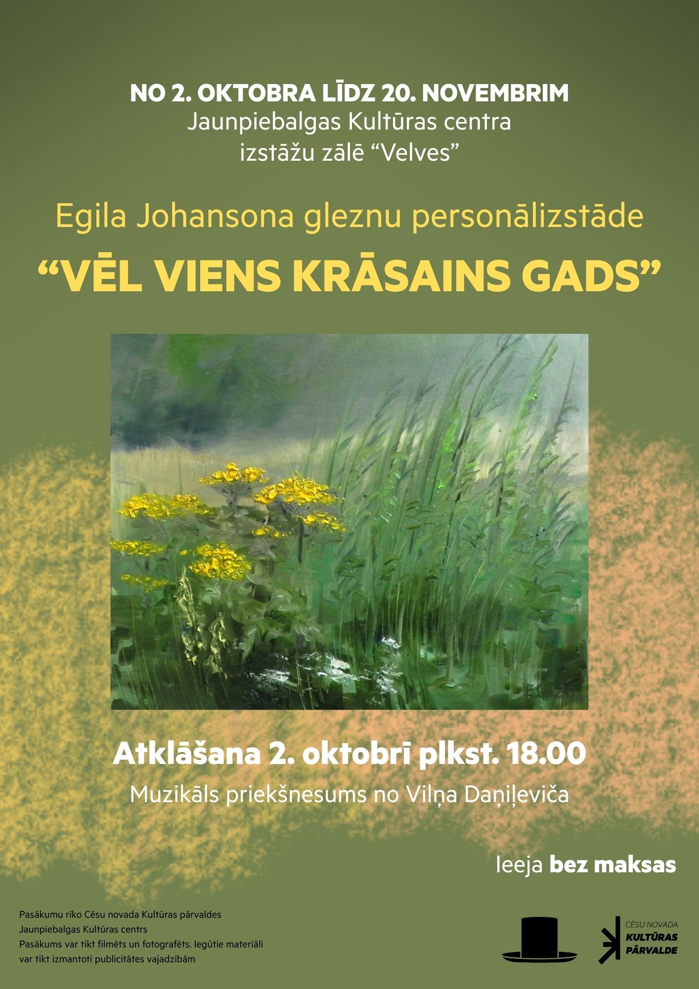 Egila Johansona gleznu personālizstāde “Vēl viens krāsains gads”