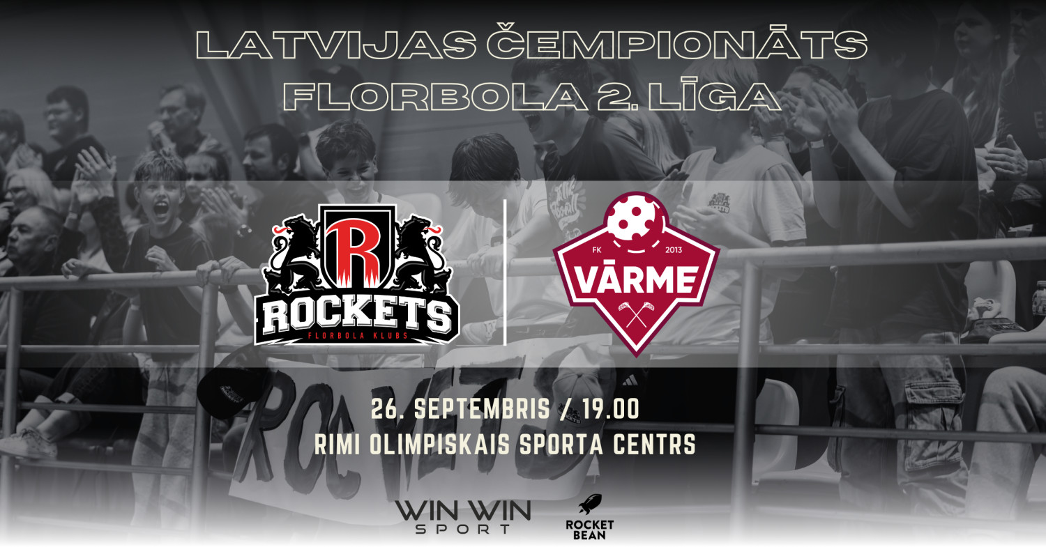 Latvijas čempionāta florbolā 2. līgas spēle - FBK Rīga Rockets pret FK Vārme/Produs