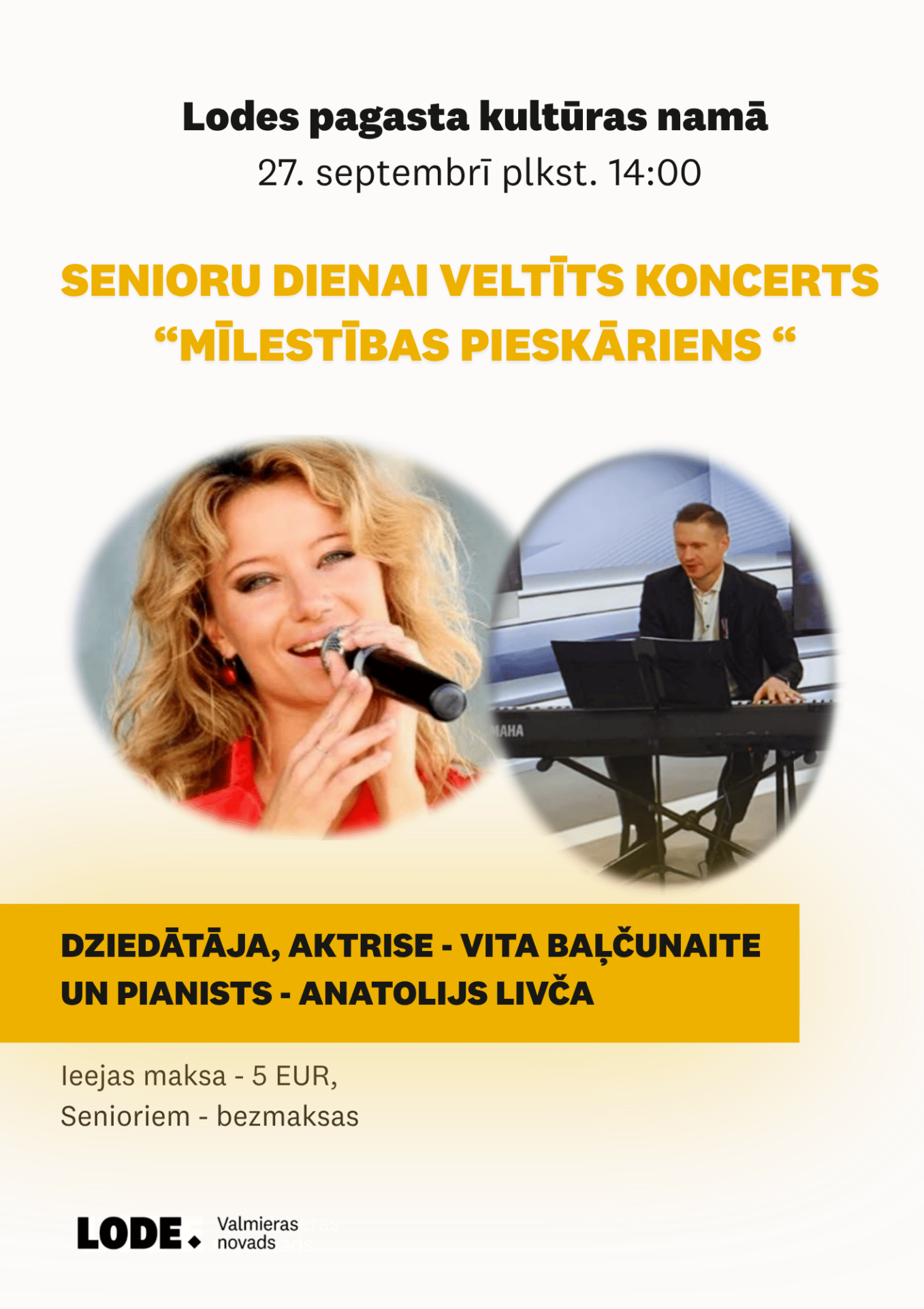 Senioru dienai veltīts koncerts "Mīlestības pieskāriens"