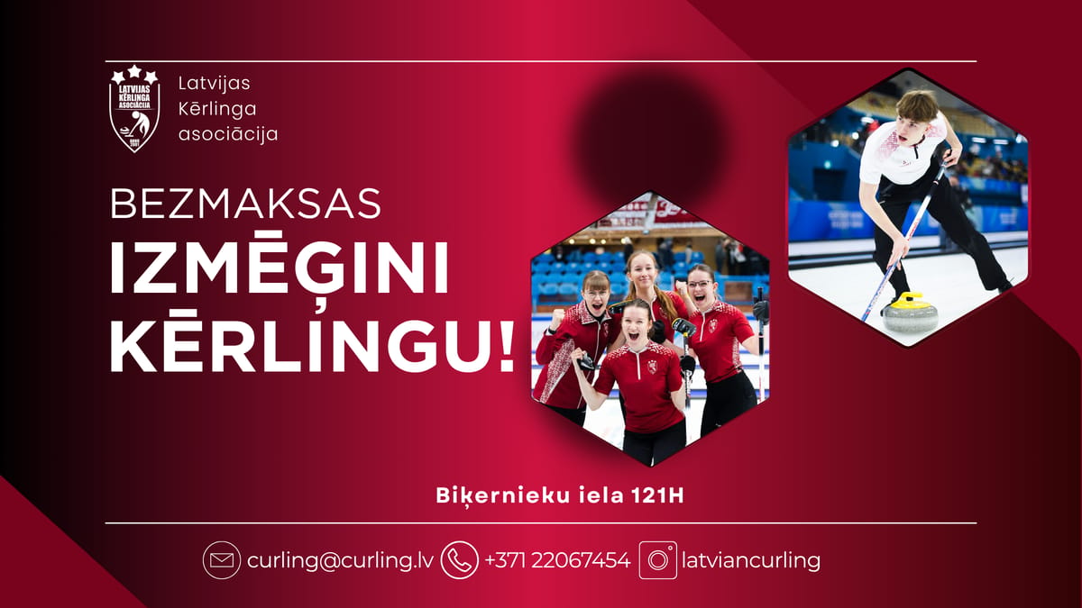 Izmēģini kērlingu — bez maksas!