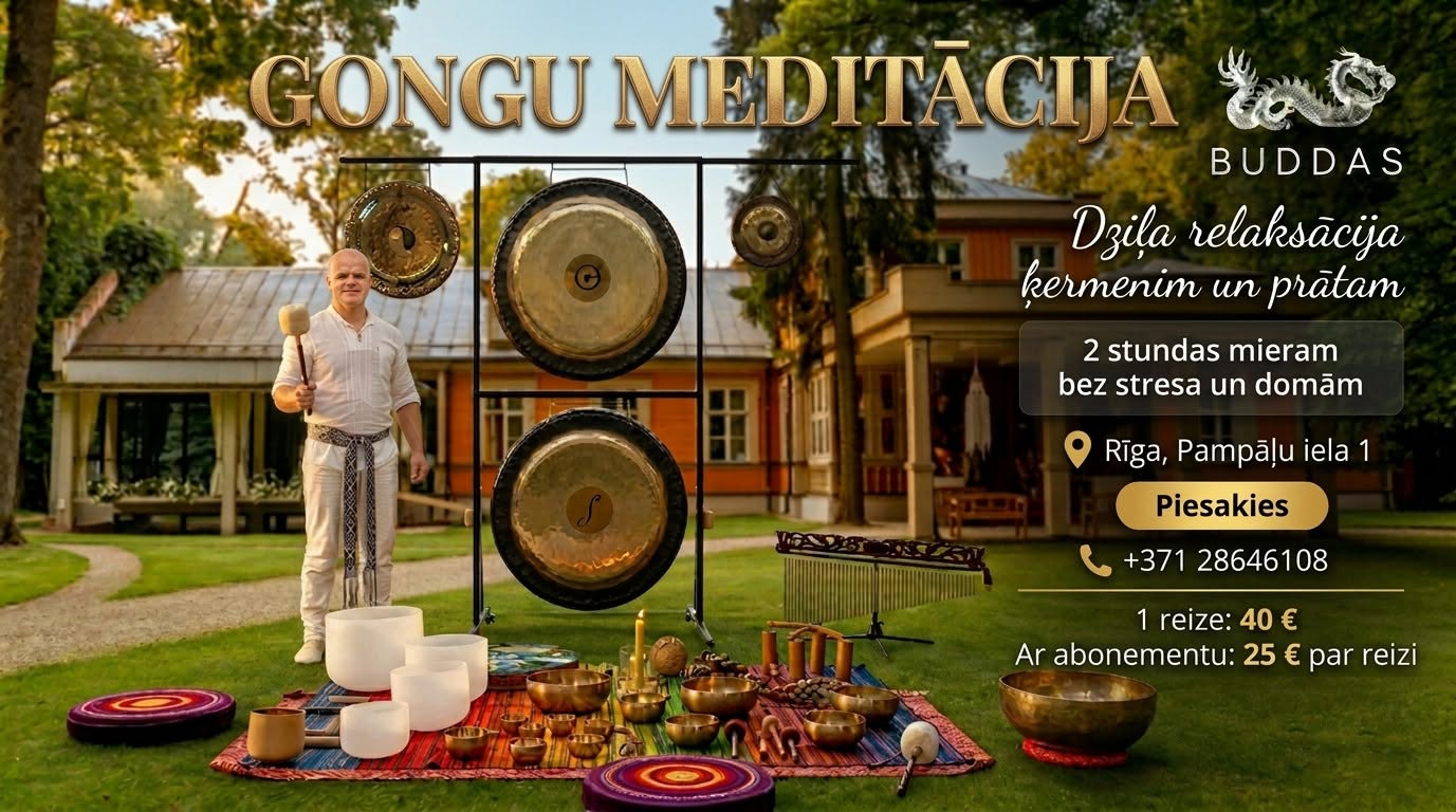 Gongu meditācija | Sound Healing | Skaņu terapija | Rīga